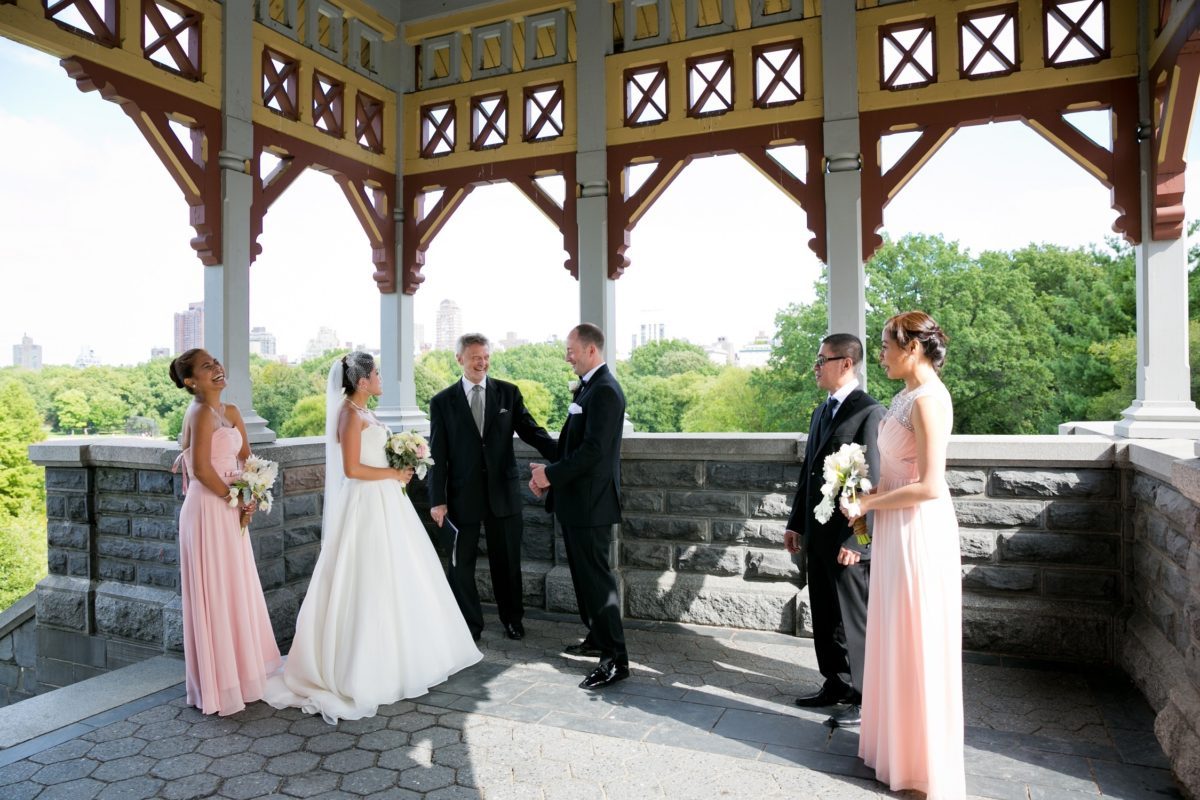 Intimate ceremony at Belvedere Castle Terrace