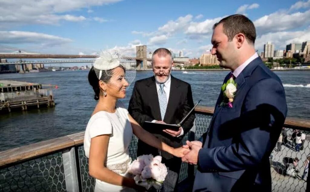 David Gallo wedding officiant at Southstreet seaport