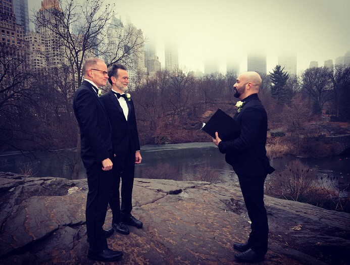 Spanish wedding officiant for Central Park weddings